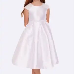 Bonnie Jean Classic White Formal Dress